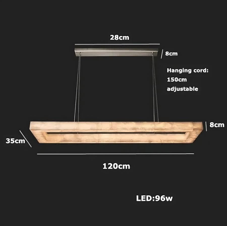 Moonshade Natural Marble Rectangular Chandelier