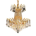 Victoria Gold Four-Light Chandelier with Clear Royal Cut Crystals