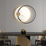 Dia 13''/26'' Round Marble Decorative LED Wall Sconces for Home