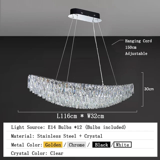 Gio Crystal Dining Room Light Fixture