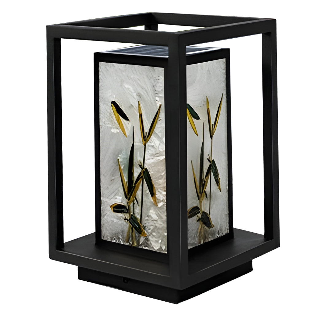 Landscape Pattern LED Waterproof Modern Solar Path Lights Deck Post Lights