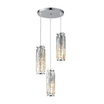 1 Pc Creative Iron Crystal Glass Industrial Style Chandelier Pendant Lights