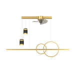 3 Step Dimming Creative Projection Modern Dining Room Chandelier with Fans