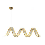 Creative Crystal Waves 3 Step Dimming LED Modern Dining Room Chandeliers