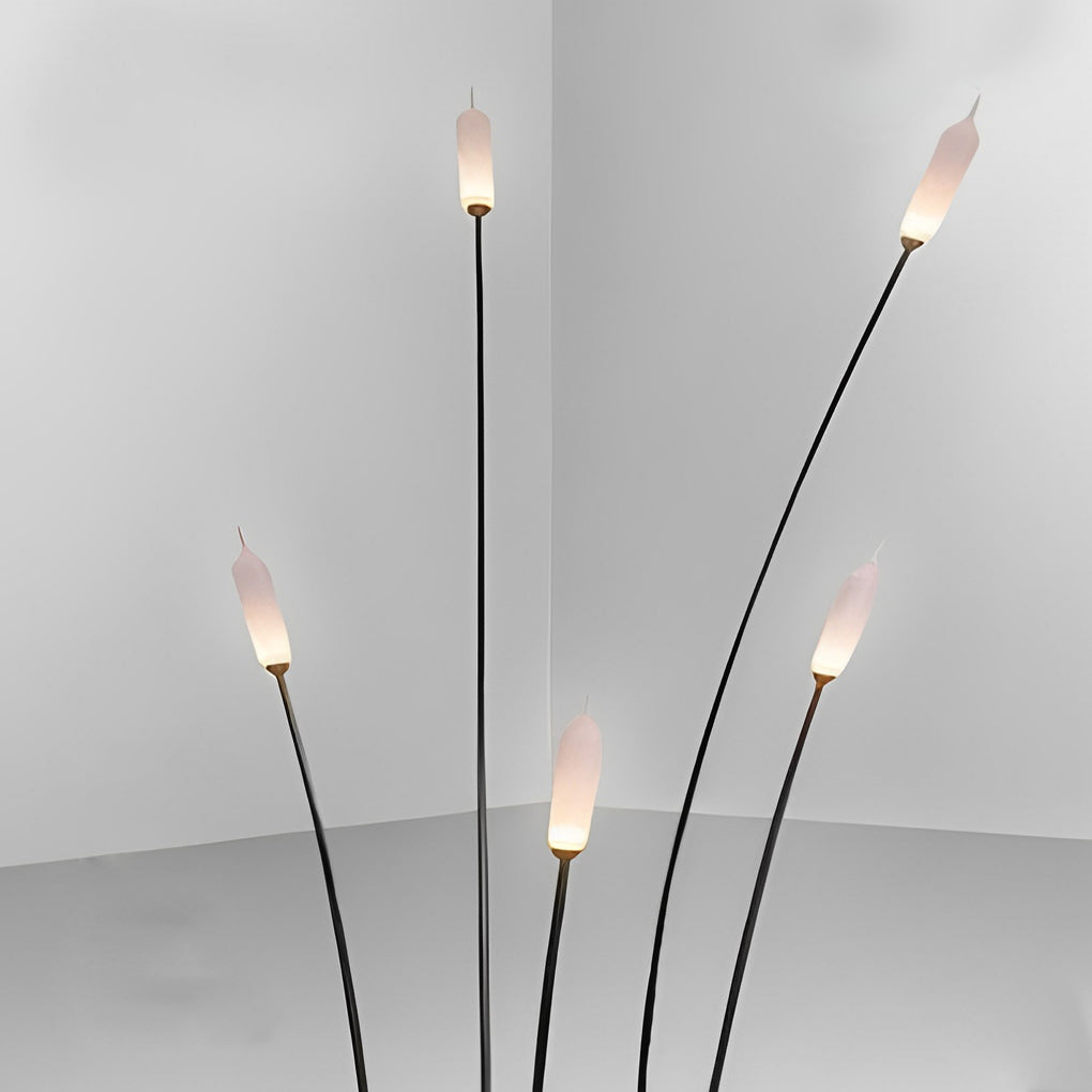 Minimalist Reed Decor LED Waterproof Black Modern Outdoor Lawn Lights