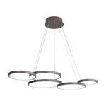 3 Rings Chandelier Dimmable Kitchen Dining Room Lighting Ceiling Lights with Remote Control