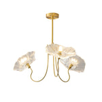 Personalized Flowers Glass Shades Copper Modern Minimalist Chandeliers