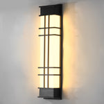 Retro Rectangular Waterproof LED Black Traditional Outdoor Wall Lamp