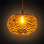 Round Creative Handmade Bamboo Rattan Modern Chandelier Pendant Lights