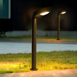 Minimalist Waterproof LED Black Modern Solar Powered Lawn Lights Garden Lamp