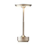 Plated Metal Slender Cordless UFO Alien Table Lamp