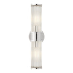 1/2-light Modern Chrome/Gold Wall Sconce with Cylinder Clear Glass Shade