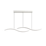 2-Wavy Line LED Dining Room Pendant Light - 3-Step Dimming