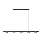 Ring LED Pendant with Smoke Gray Glass Shades