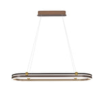 Oval Ring Aluminum Simple Modern Dining Room Chandeliers Hanging Lamp
