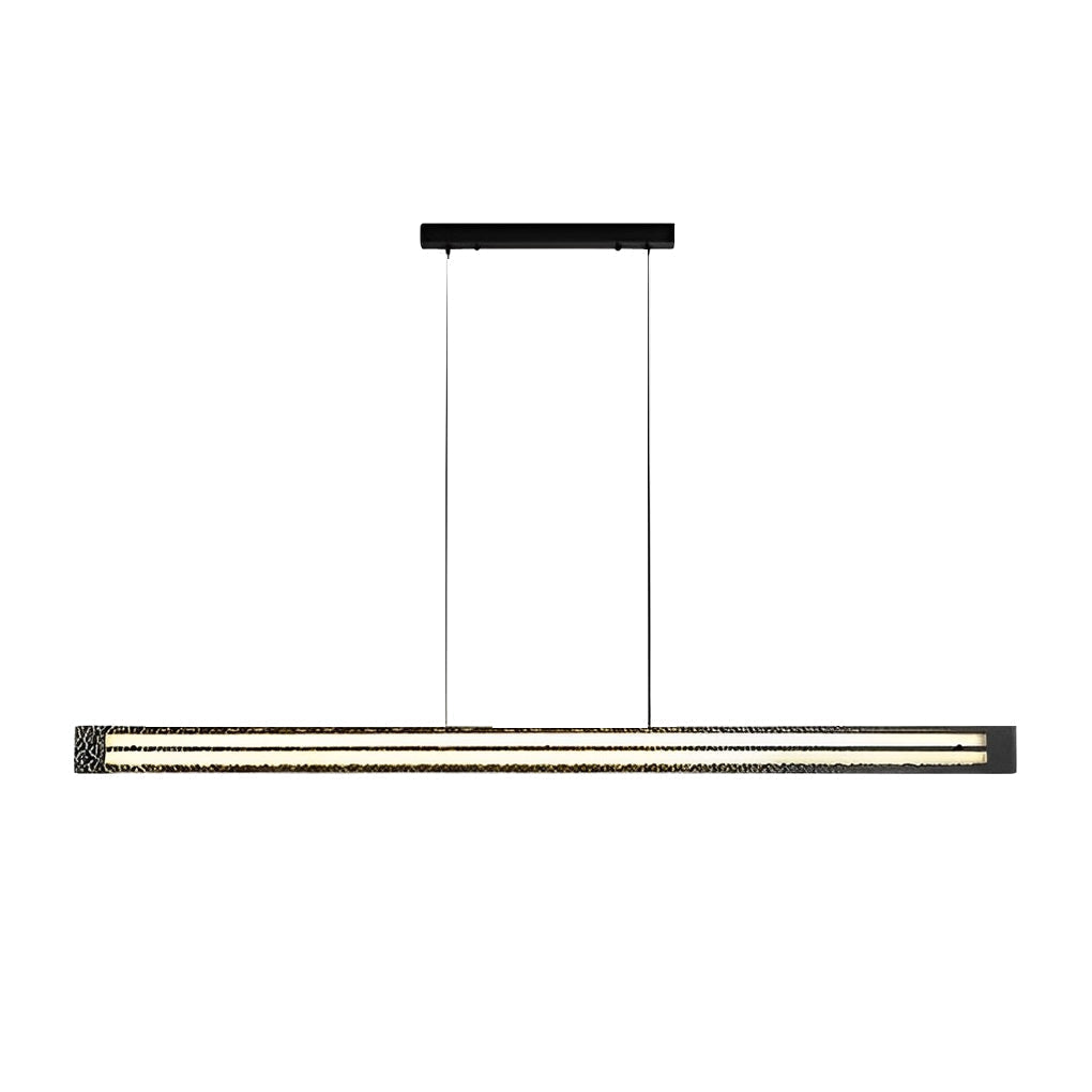 Circular Strip Copper Glass LED Stepless Dimming Nordic Chandelier