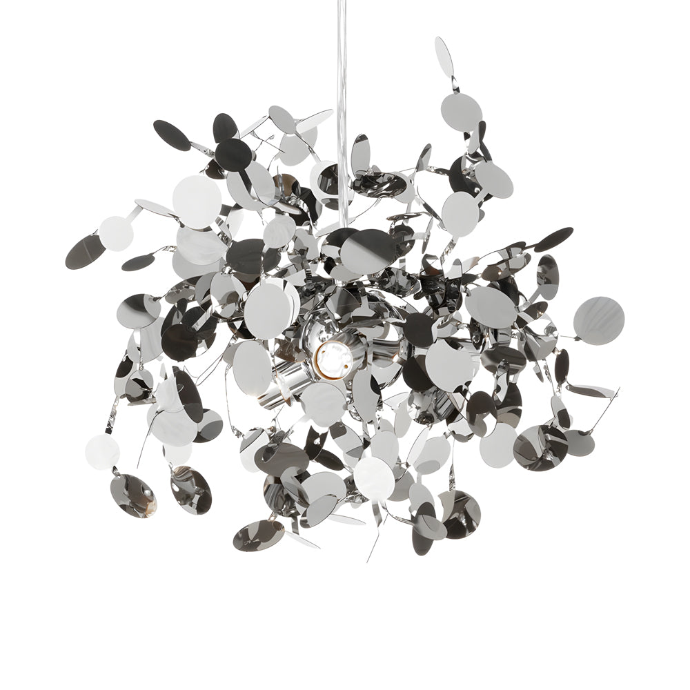 Round Spherical Stainless Steel Disc Decorative Nordic Modern Chandelier