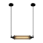 Retro Iron Energy-saving LED Black Industrial Style Pendant Light Fixture