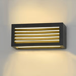 Rectangle Waterproof 12W LED Black Modern Outdoor Wall Sconces Lighting