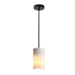 Minimalist Cylindrical Marmoreal 3 Step Dimming Nordic Pendant Lights