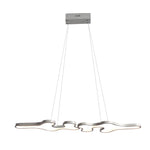 Linear Island Suspended Lighting Fixture: Modern LED Pendant Light for Dining Room
