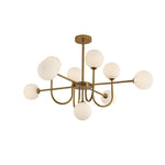 Amber Glass Globe Molecule Chandelier