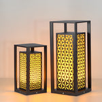 Unique Flower Pattern Waterproof Black Modern LED Lawn Lamp Path Lights