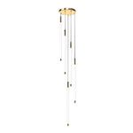 Spiral Creative Long Strip LED Modern Duplex Staircase Chandelier Light