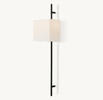 Vela Octagonal Bar Sconce - Rectangular Shade