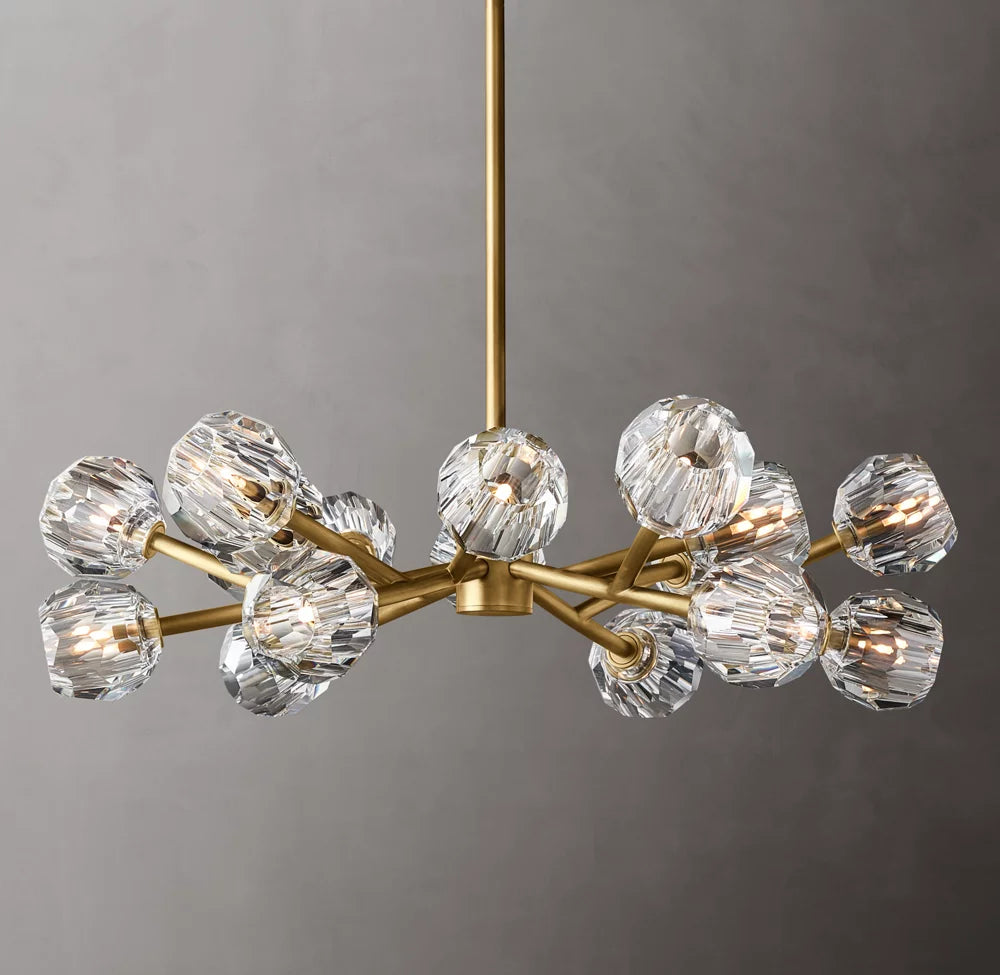 Boule De Cristal Clear Glass Round Chandelier 36"
