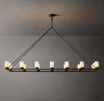 Ondra Linear Milk Glass Chandelier 72"