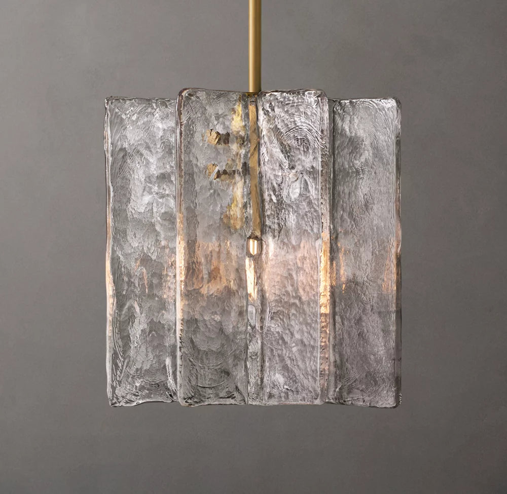 Lattice Clear Glass Pendant