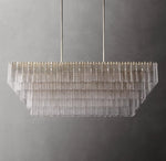 Sirene Clear Glass Rectangular Chandelier 59"
