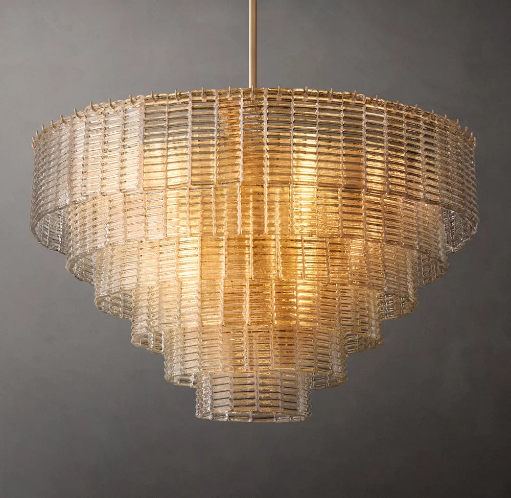 Sirene Clear Glass Round Chandelier 41"