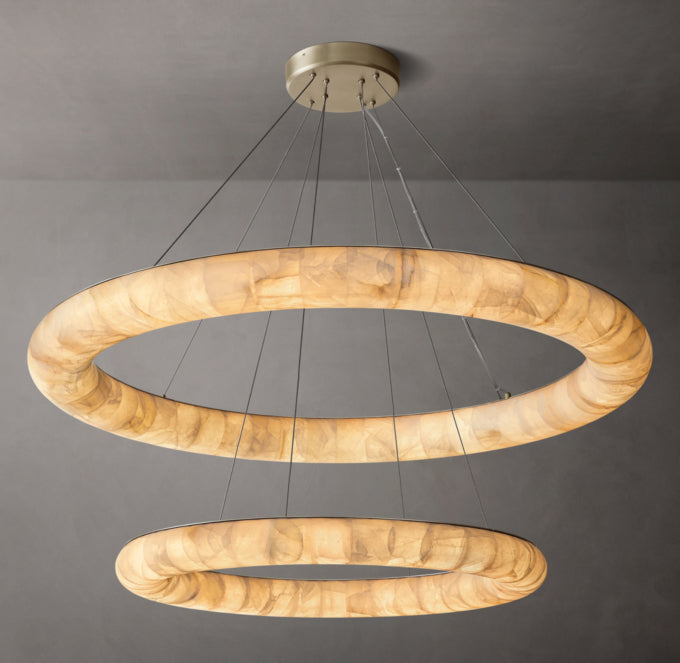 Rivage Lisse Two-Tiered Round Chandelier 61"