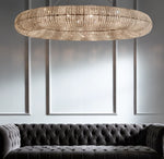 Crystal Halo Clear Round LED Chandelier 72"