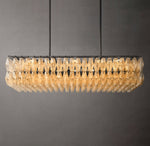 Chiara Clear Glass Rectangular Chandelier 54"