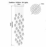 Diamante Crystal Pendant Chandelier