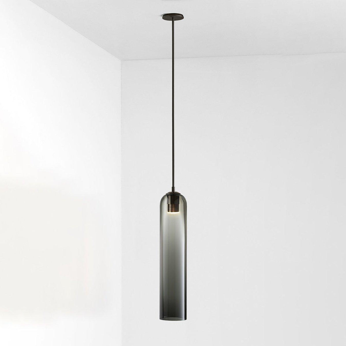Long Tube Glass Pendant Light