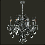 Eight-Light ChromeFinish with Chrome Crystal Chandelier