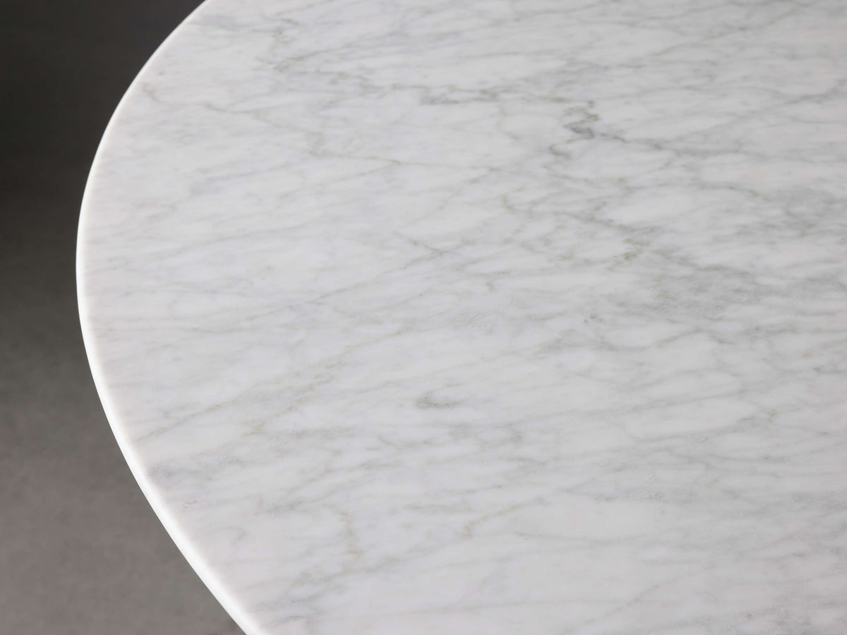 Saint Germain Round Stone Dining Table with Dauphine Base