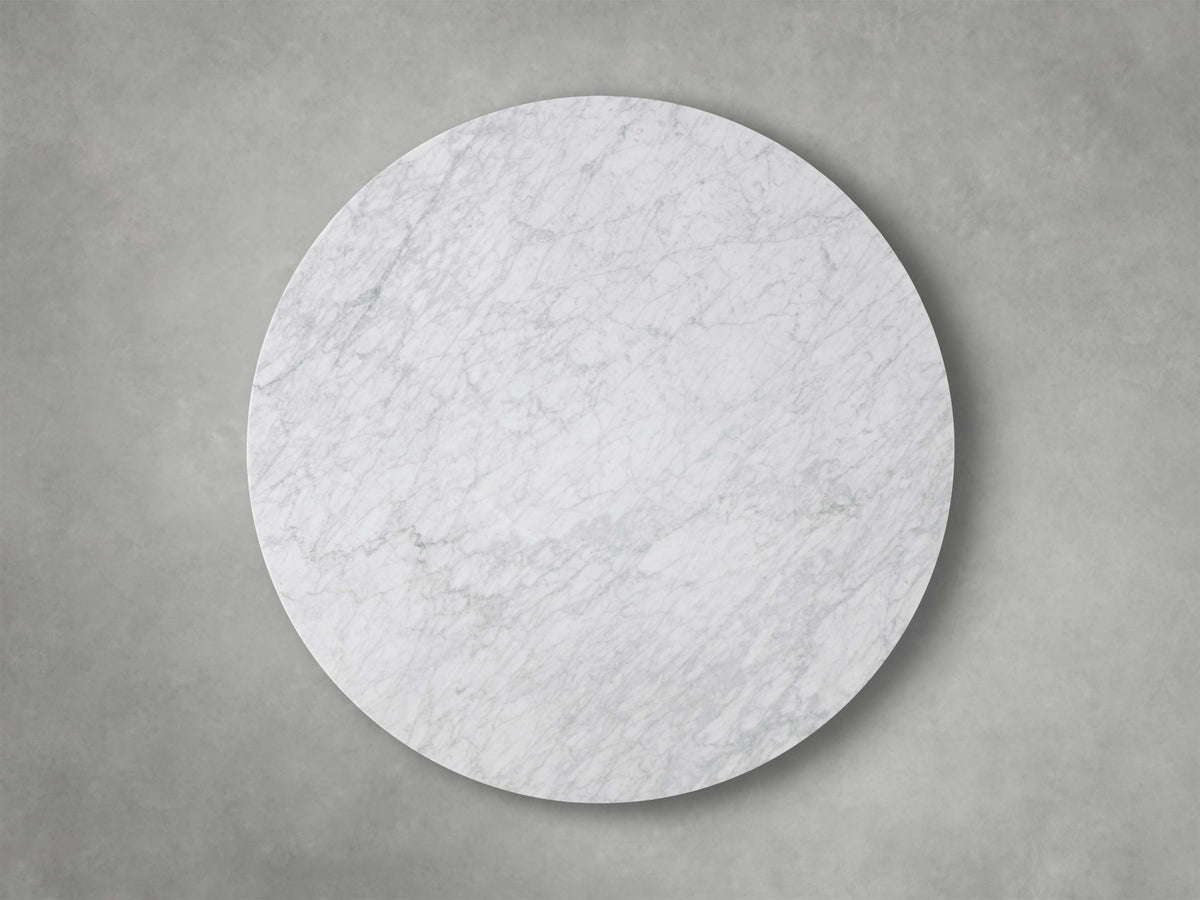 Saint Germain Round Stone Dining Table with Dauphine Base