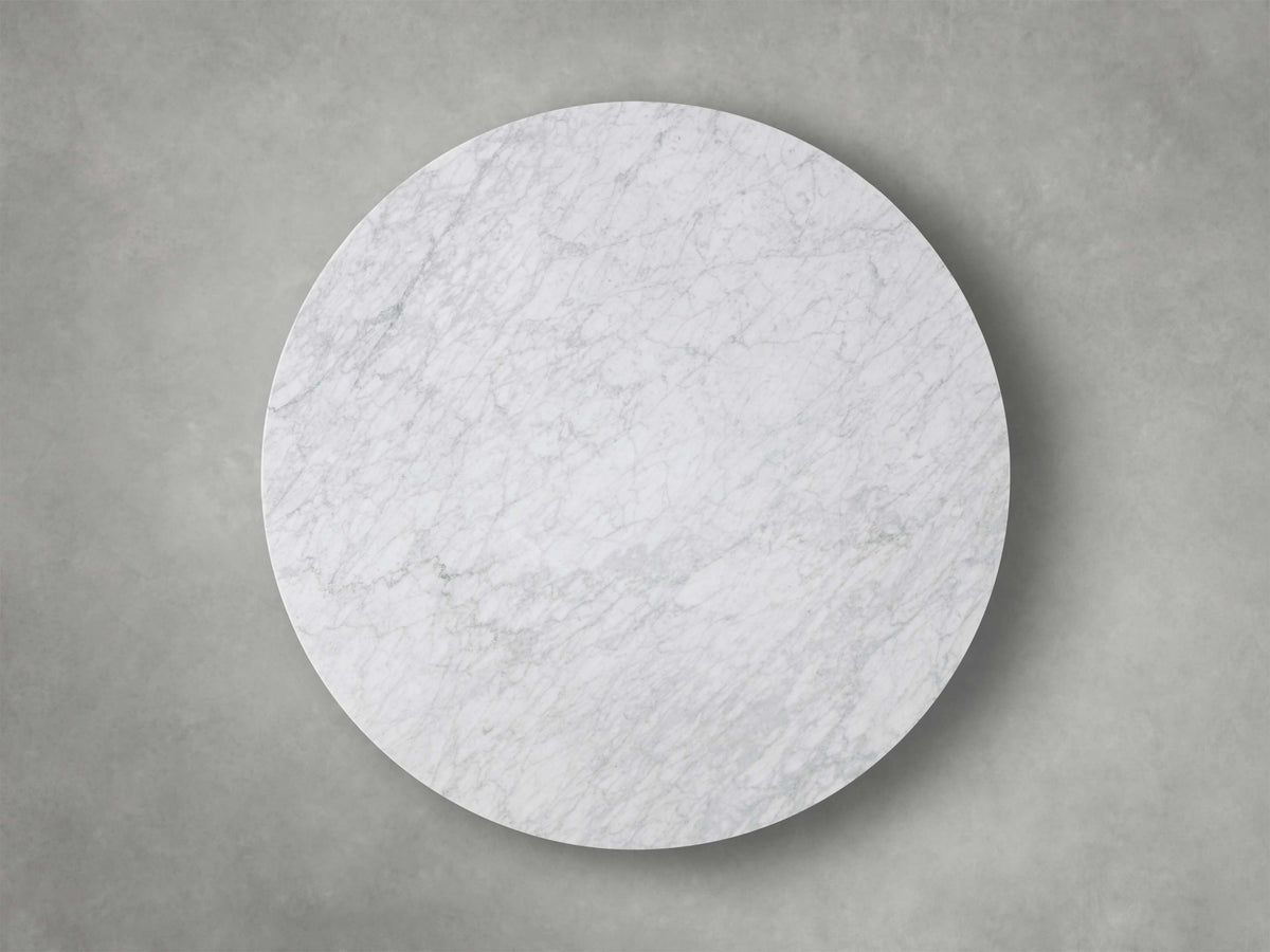 Saint Germain Round Stone Dining Table with Launette Base