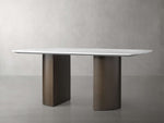 Saint Germain Stone Dining Table with Dauphine Base