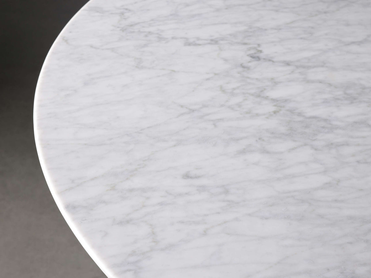 Saint Germain Round Stone Dining Table with Dauphine Base
