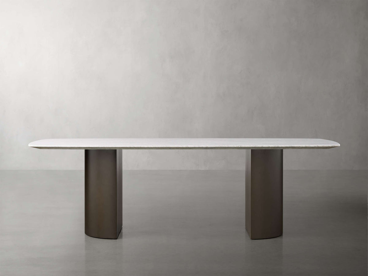 Saint Germain Stone Dining Table with Dauphine Base