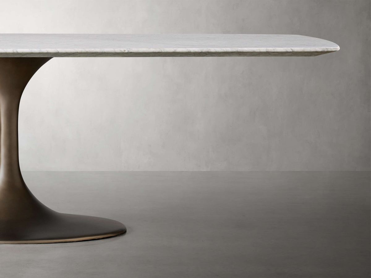 Saint Germain Stone Dining Table with Launette Base
