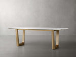 Saint Germain Stone Dining Table with Rennes Base