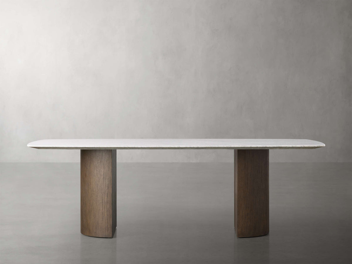 Saint Germain Stone Dining Table with Dauphine Base
