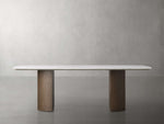 Saint Germain Stone Dining Table with Dauphine Base